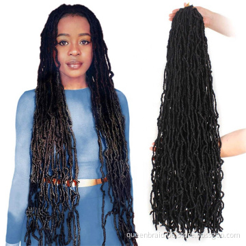 36Inch Extended Faux Locs for Nu Soft Locs Crochet Hair Natural Locs Crochet Braids Pre Looped Synthetic Hair